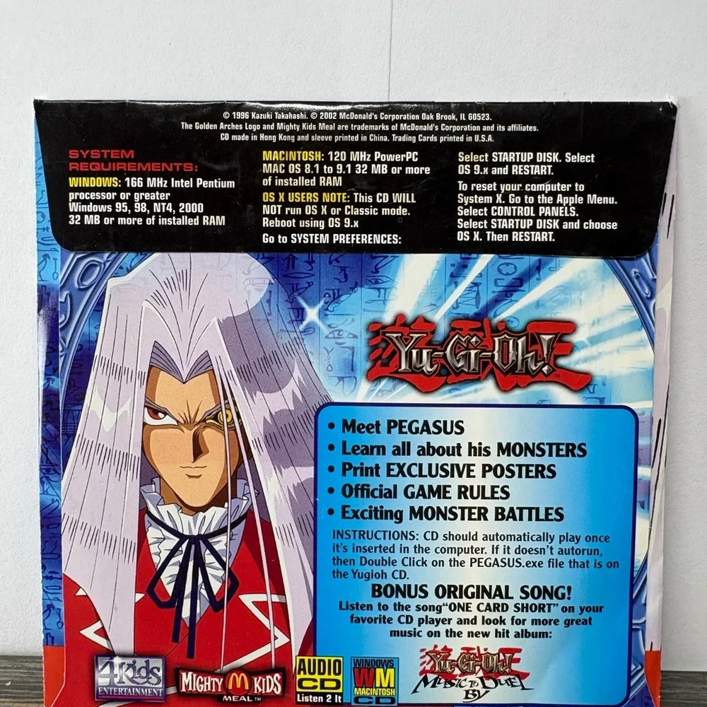 MIGHTY KIDS MEAL YU-GI-OH! MAXIMILLION PEGASUS CD 11921